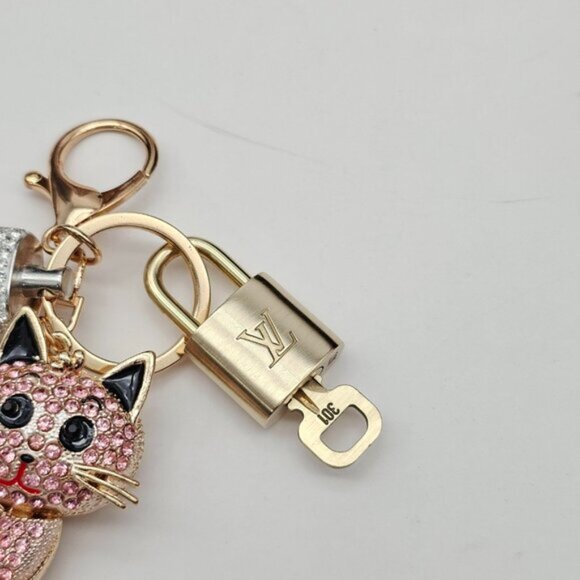 Authentic Louis Vuitton Lock & Key with unbranded Bagcharm, Keycharm, Keychain - Picture 3 of 9